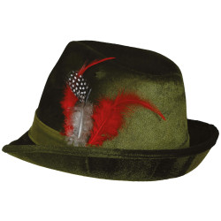 Myslivecký klobouk zelený s peříčky